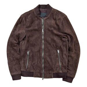 All Saints Brown Suede Bomber